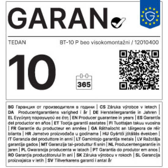 [parent_category] - Малолитражни - БОЙЛЕР TEDAN MINI PRO INOX 10л, неръждаем, монтаж над мивка, 2kW