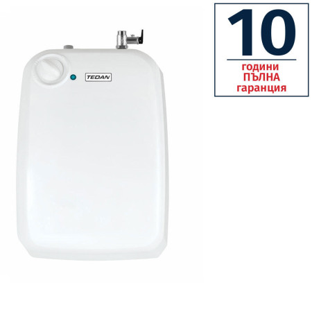 БОЙЛЕР TEDAN MINI PRO INOX 10л, неръждаем, монтаж под мивка, 2kW