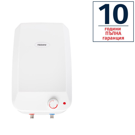 БОЙЛЕР TEDAN MINI PRO INOX 10л, неръждаем, монтаж над мивка, 2kW