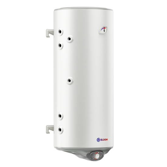 [parent_category] - Със серпентина - БОЙЛЕР ЕЛДОМ WVF12046IS21L 120л, вертикален, неръждаем, две паралелни серпентини, изводи отляво, 3kW