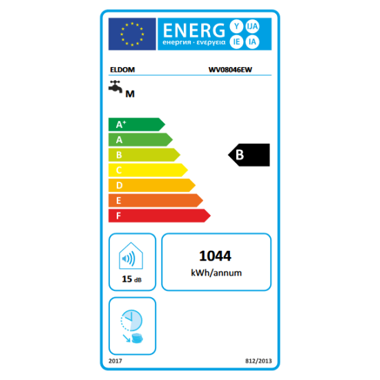 [parent_category] - Обемни - БОЙЛЕР ЕЛДОМ WV08046EW 80л, вертикален, емайлиран, Wi-Fi, 3kW