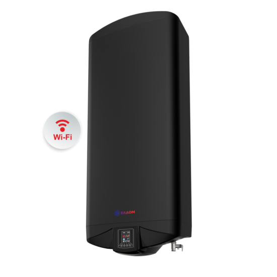 [parent_category] - Обемни - БОЙЛЕР ЕЛДОМ DU080FW-B Galant 65л, универсален монтаж, емайлиран, Wi-Fi, 3.3kW