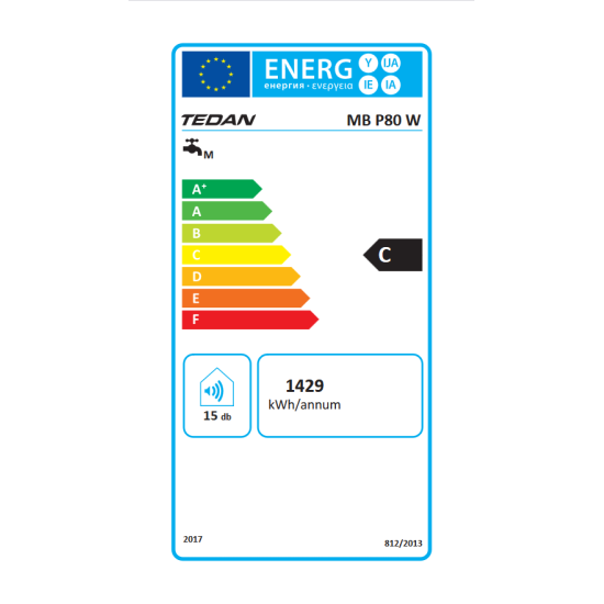 [parent_category] - Обемни - БОЙЛЕР TEDAN SIRIUS PRO Wi-Fi 80л, вертикален, емайлиран, 2kW