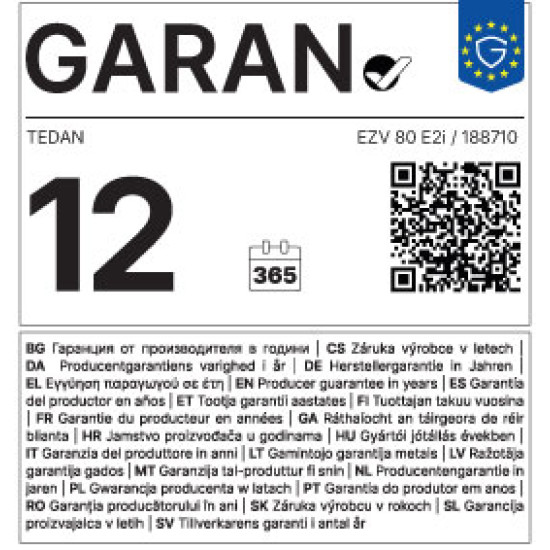[parent_category] - Обемни - БОЙЛЕР TEDAN HYDRA INOX 80л, вертикален, неръждаем, 2kW