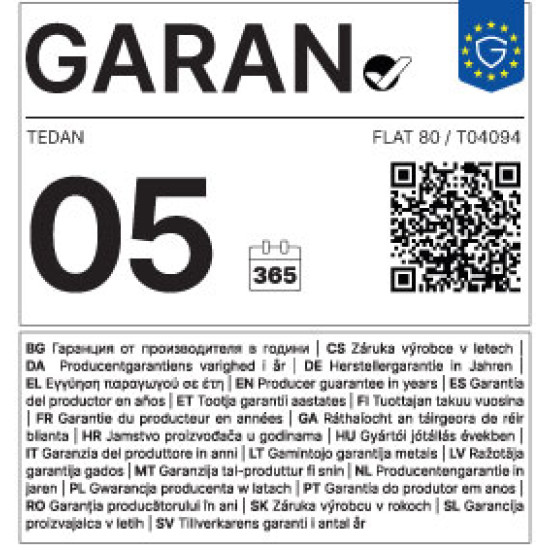 [parent_category] - Обемни - БОЙЛЕР TEDAN FLAT white WiFi 80, 64л, универсален монтаж, емайлиран, 2kW