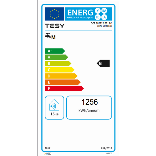 [parent_category] - Обемни - БОЙЛЕР TESY BELLISLIMO  GCR 8027 22 E31 EC, 65л, универсален монтаж, стъклокерамичен, 2.2KW