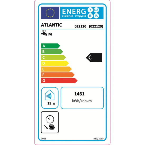 [parent_category] - Обемни - БОЙЛЕР ATLANTIC O’Pro Turbo + 200л, вертикален, емайлиран, подово стоящ, 2.2kW