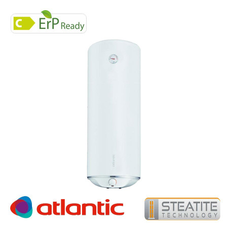 БОЙЛЕР ATLANTIC Steatite Slim 50л, универсален монтаж, емайлиран, керамичен нагревател, 2.1kW