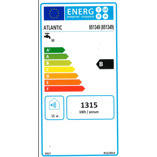 [parent_category] - Обемни - БОЙЛЕР ATLANTIC Steatite Genius 80л, вертикален, емайлиран, керамичен нагревател, 1.8kW