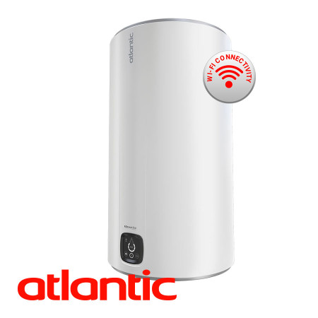БОЙЛЕР ATLANTIC Steatite Genius Wi-Fi 50л, вертикален, емайлиран, керамичен нагревател, 1.8kW