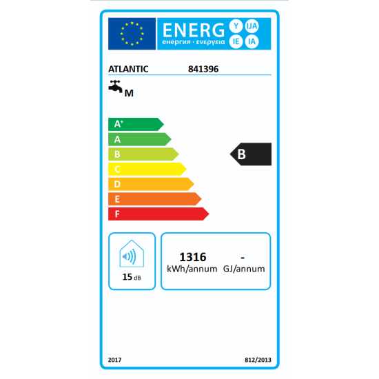[parent_category] - Обемни - БОЙЛЕР ATLANTIC Vertigo Essential Smart 100 80л, универсален монтаж, емайлиран, керамични нагреватели, 2.5kW