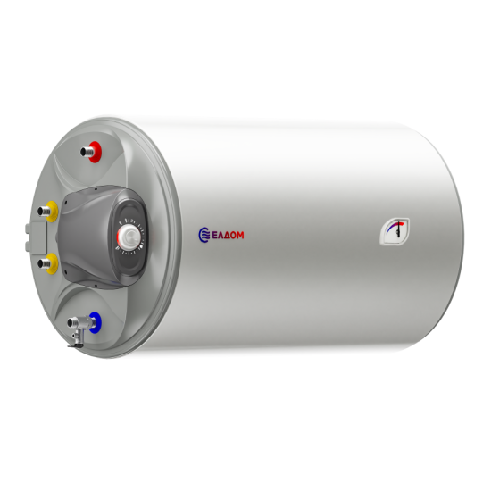 [parent_category] - Със серпентина - БОЙЛЕР ЕЛДОМ WHF08046FLSL 80л, хоризонтален, емайлиран,една серпентина, изводи отляво, ел. отляво, 2kW
