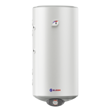 БОЙЛЕР ЕЛДОМ WVF10046FIS21L 100л, вертикален, неръждаем, две паралелни серпентини, изводи отляво, 3kW