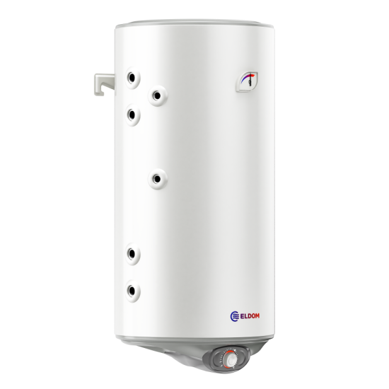 [parent_category] - Със серпентина - БОЙЛЕР ЕЛДОМ WVF10046FIS21L 100л, вертикален, неръждаем, две паралелни серпентини, изводи отляво, 3kW