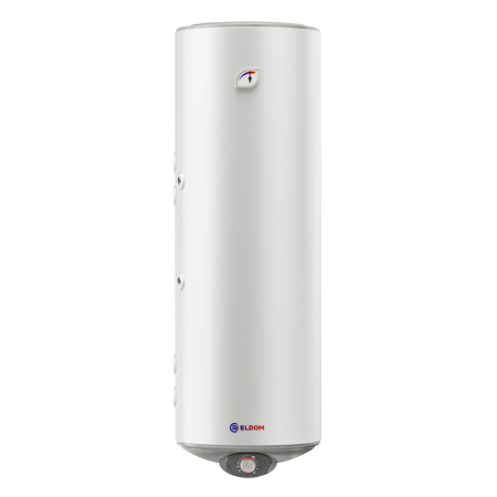 БОЙЛЕР ЕЛДОМ WVF15046IS21L 150л, вертикален, неръждаем, две паралелни серпентини, изводи отляво, 3kW