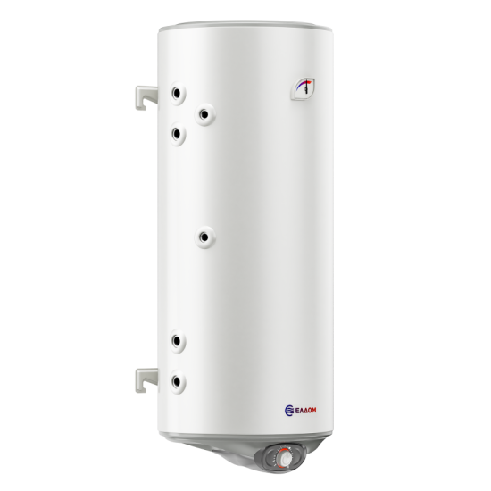 [parent_category] - Със серпентина - БОЙЛЕР ЕЛДОМ WVF12046FS21L 120л, вертикален, емайлиран, две паралелни серпентини , изводи отляво, 3kW