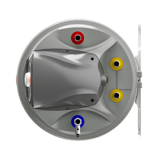 [parent_category] - Със серпентина - БОЙЛЕР ЕЛДОМ WHF08039FRSR 80л, хоризонтален, емайлиран,една серпентина, изводи отдясно, ел. отдясно, 2kW
