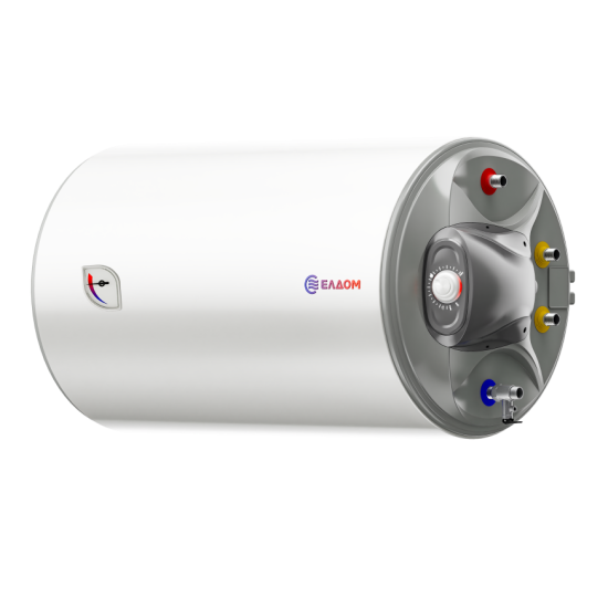 [parent_category] - Със серпентина - БОЙЛЕР ЕЛДОМ WHF08046FRSR 80л, хоризонтален, емайлиран,една серпентина, изводи отдясно, ел. отдясно, 2kW