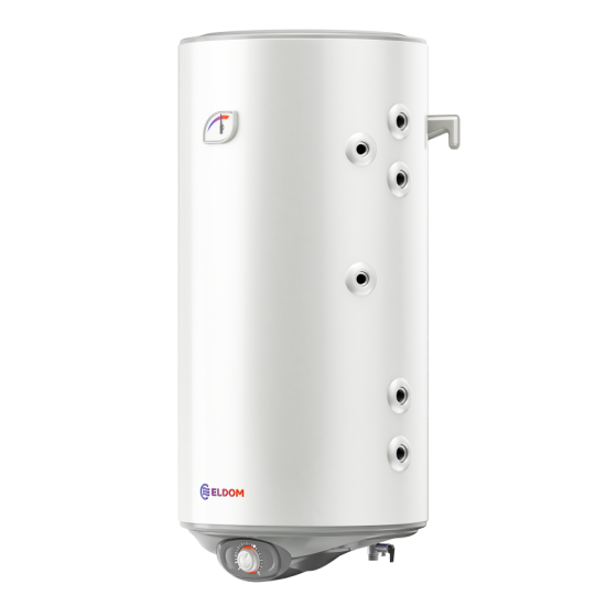 [parent_category] - Със серпентина - БОЙЛЕР ЕЛДОМ WVF10046FIS21R 100л, вертикален, неръждаем, две паралелни серпентини , изводи отдясно, 3kW