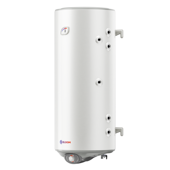 [parent_category] - Със серпентина - БОЙЛЕР ЕЛДОМ WVF12046FS21R 120л, вертикален, емайлиран, две паралелни серпентини , изводи отдясно, 3kW