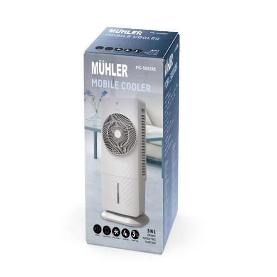 [parent_category] - Мобилни климатици и охладители - Мобилен охладител MUHLER MC-5055RC, 65W, дигитално управление