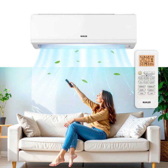 [parent_category] - Стенни климатици - Климатик инверторен MUHLER MAC-12SI, 12000 BTU, Wi-Fi, бял, A++