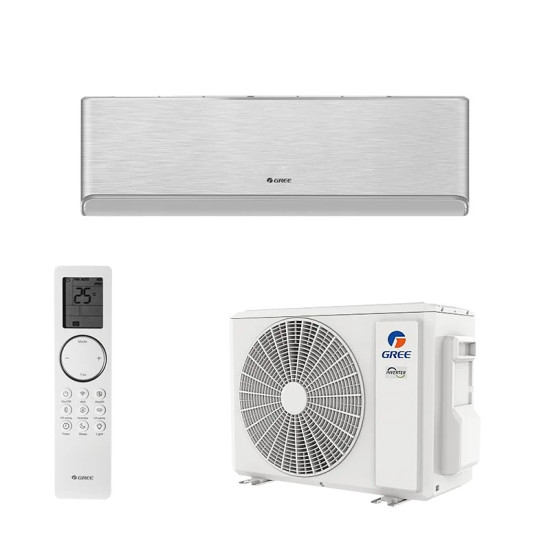 [parent_category] - Климатици - Климатик инверторен GREE Airy GWH24AVEXF-K6DNA1A, 24000 BTU, черен/сребрист, Клас А+++