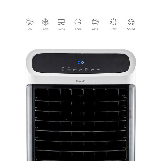 [parent_category] - Климатици - Мобилен охладител и отоплител DIPLOMAT DX-80CHRC, 5в1, 2kw, дигитален