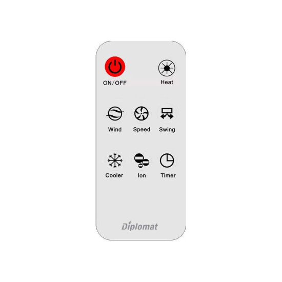 [parent_category] - Климатици - Мобилен охладител и отоплител DIPLOMAT DX-80CHRC, 5в1, 2kw, дигитален