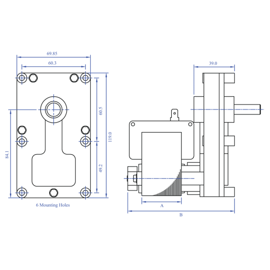 [parent_category] - Мотор редуктори MELLOR - Мотор редуктор Mellor FB1392- 1.26 оборота 17W 26Nm