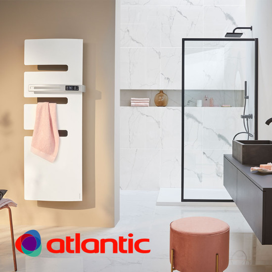 [parent_category] - Електрически лири - Електрическа лира за баня ATLANTIC SERENIS DIGITAL WHITE, 500 + 1000W с вентилатор