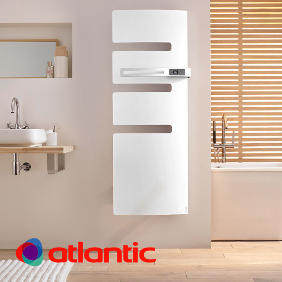 [parent_category] - Електрически лири - Електрическа лира за баня ATLANTIC SERENIS DIGITAL WHITE, 500 + 1000W с вентилатор