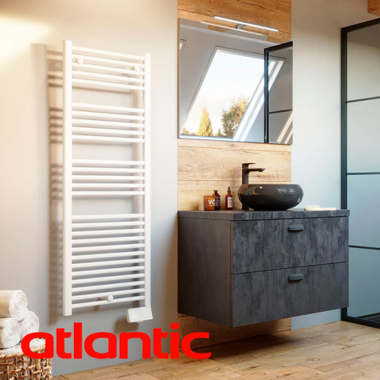 [parent_category] - Електрически лири - Електрическа лира за баня ATLANTIC THEOLA DIGITAL WHITE, 300W