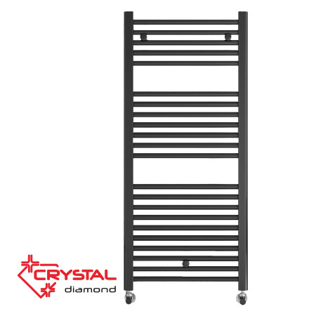 Стоманена лира CRYSTAL DIAMOND STRAIGHT BLACK MATT 1110x500, 512W