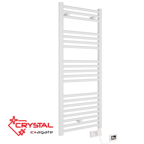 [parent_category] - Електрически лири - Електрическа лира за баня CRYSTAL E-AGATE WHITE, 500W