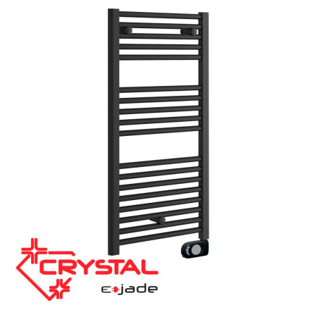 Електрическа лира за баня CRYSTAL E-JADE BLACK MATT, 500W