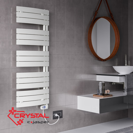 [parent_category] - Електрически лири - Електрическа лира за баня CRYSTAL E-JASPER WHITE, 600W