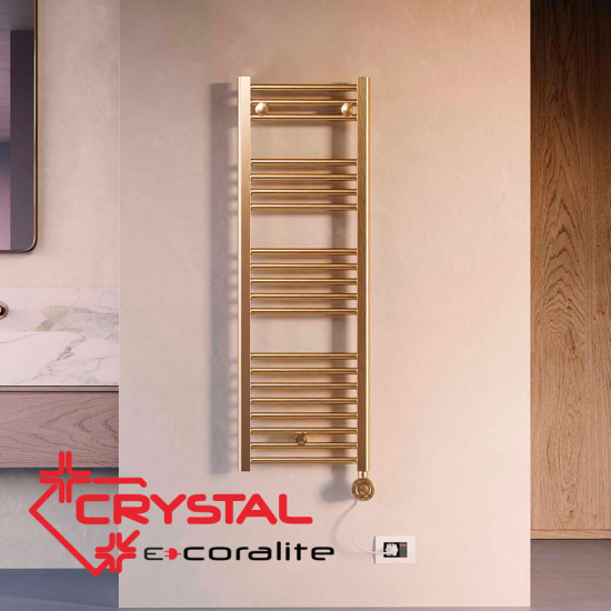 [parent_category] - Електрически лири - Електрическа лира за баня CRYSTAL E-CORALITE SB-Brass, 500W