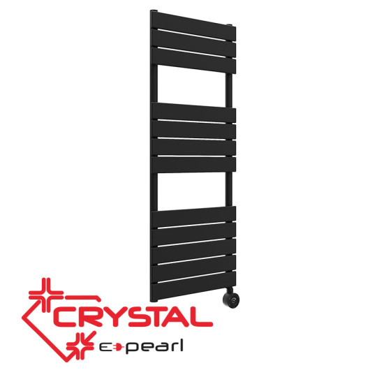 [parent_category] - Електрически лири - Електрическа лира за баня CRYSTAL E-PEARL BLACK MATT, 500W