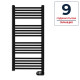 [parent_category] - Електрически лири - Електрическа лира за баня TEDAN NOOR BLACK  750W