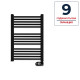 [parent_category] - Лири - Електрическа лира за баня TEDAN NOOR BLACK  500W