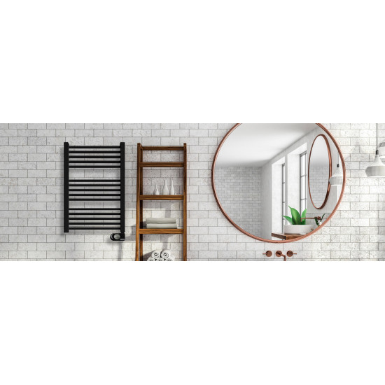[parent_category] - Лири - Електрическа лира за баня TEDAN NOOR BLACK  500W