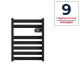 [parent_category] - Лири - Електрическа лира за баня TEDAN ZINNIA Anthracite 500W