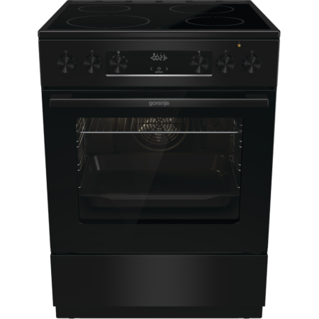 Голяма готварска печка  Gorenje GEC6C40BG, 71л, стъклокерамичен плот