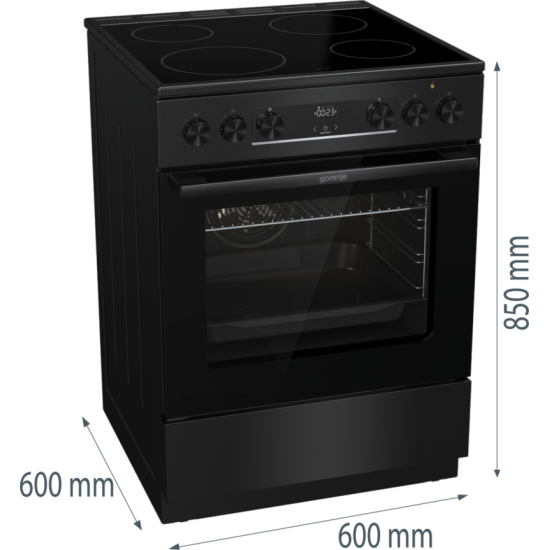 [parent_category] - Големи готварски печки - Голяма готварска печка  Gorenje GEC6C40BG, 71л, стъклокерамичен плот