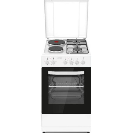 Голяма готварска печка Heinner HFSC-S60E2HSWH, 62л, комбинирана