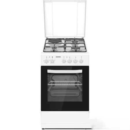 Голяма готварска печка Heinner HFSC-S56E1HSWH, 48л, комбинирана