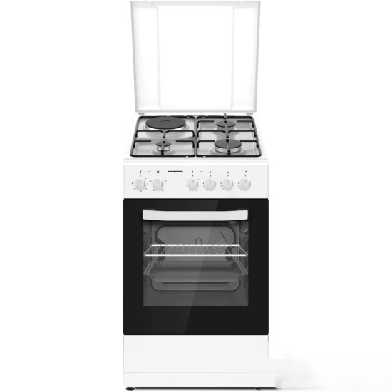 [parent_category] - Големи готварски печки - Голяма готварска печка Heinner HFSC-S56E1HSWH, 48л, комбинирана