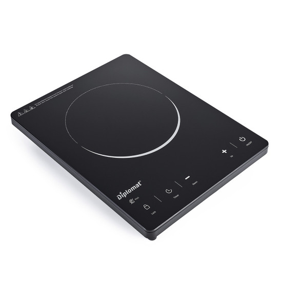 [parent_category] - Електрически котлони - Котлон керамичен Diplomat DPL-CS-H2017Т, touch-бутони, единичен, 2000W