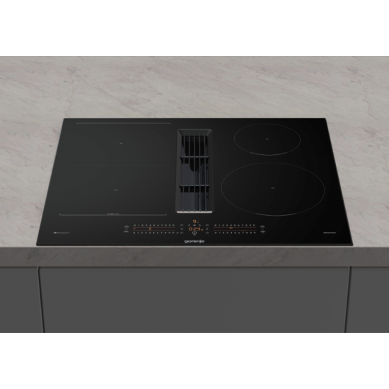 [parent_category] - Плотове за готвене - Плот за готвене Gorenje GEH6432BSCWF с вграден абсорбатор, индукционен, Wi-Fi